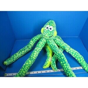 Great American Toy Company Neon Colored Squid Octopus Stuffed Plush 6 Legs 20"